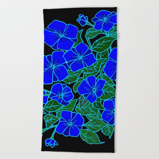 Blue Violets #6 Beach Towel
