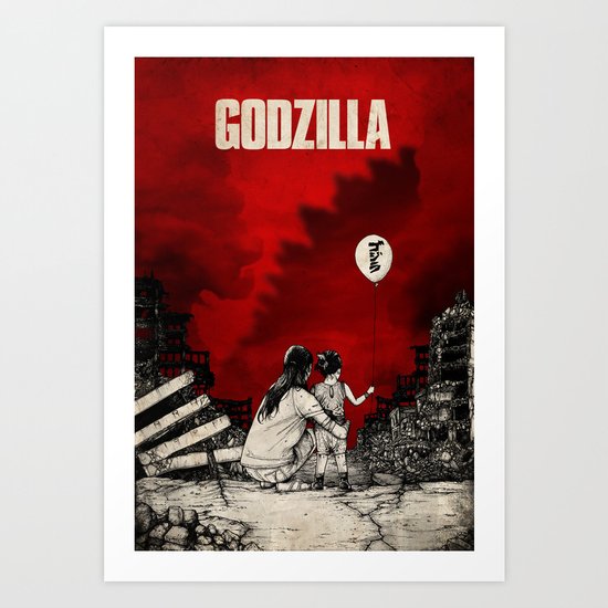 Godzilla. Art Print