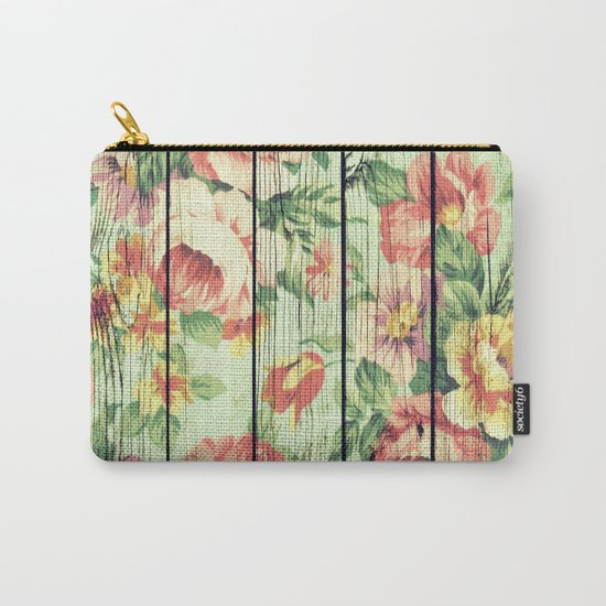 Flowers on Wood 05 Carry-All Pouch