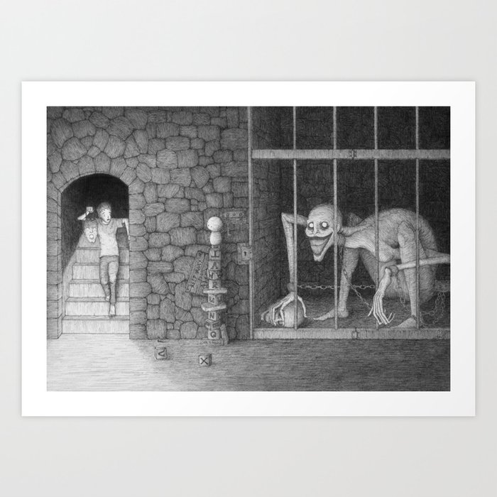 Stay Away from the Basement Art Print