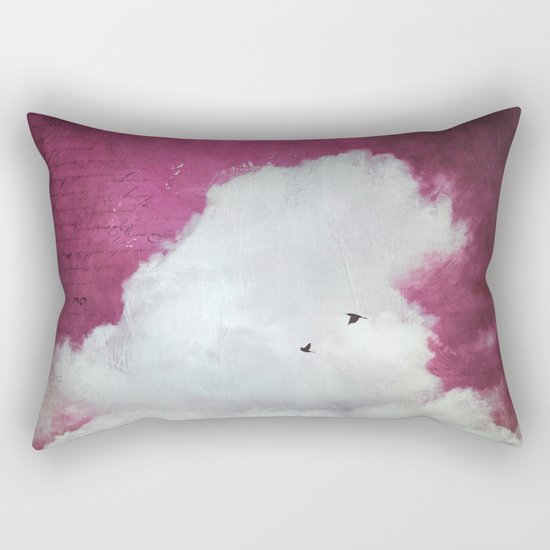the cloud - bright red sky version Rectangular Pillow