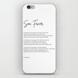 Sea Fever - John Masefield Poem - Literary Print 1 - Typography iPhone Skin