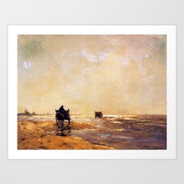 Beach View 1891 By Johan Hendrik Weissenbruch | Reproduction Art Print | College Dorm Room Of, Photo Picture Design, Romanticism Fantasy, Painting, Photography Style In, Classical Museum, Retro Renissance Bed, Piece And Pieces Q0, Nature Decor Work, Watercolor Abstract 