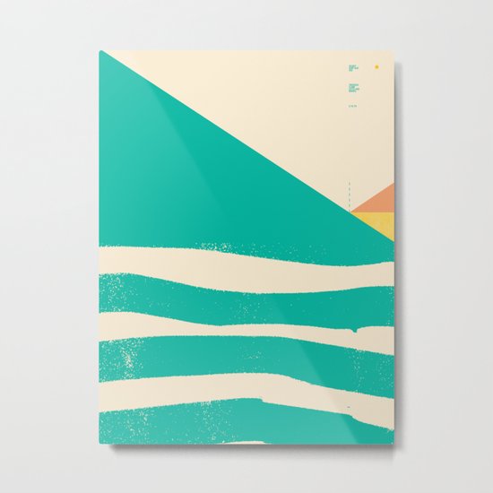 Secret Surf Map 002 — Matthew Korbel-Bowers Metal Print