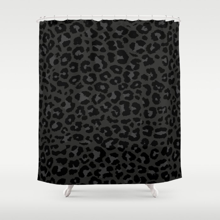 Dark leopard print Shower Curtain