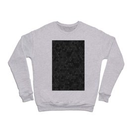 Grey & Black Color Hexagon Honeycomb Design Crewneck Sweatshirt
