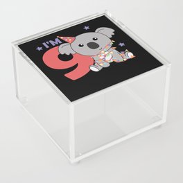 Ninth Birthday Koala For Kids 9 Year Acrylic Box