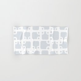 Mid Century Modern Abstract Pattern Silver 1 Hand & Bath Towel