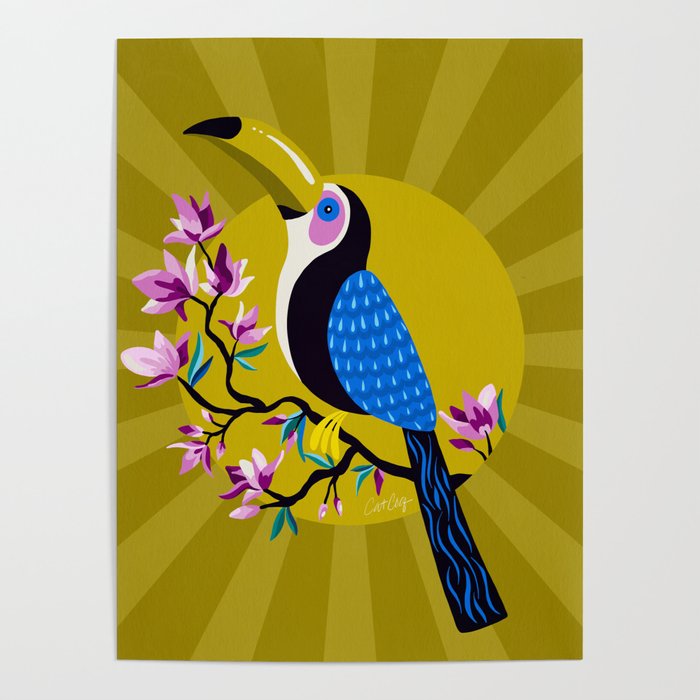 Tropical Toucan – Yellow Poster