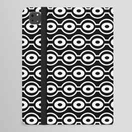 Black and White Repeat Pattern 4 iPad Folio Case