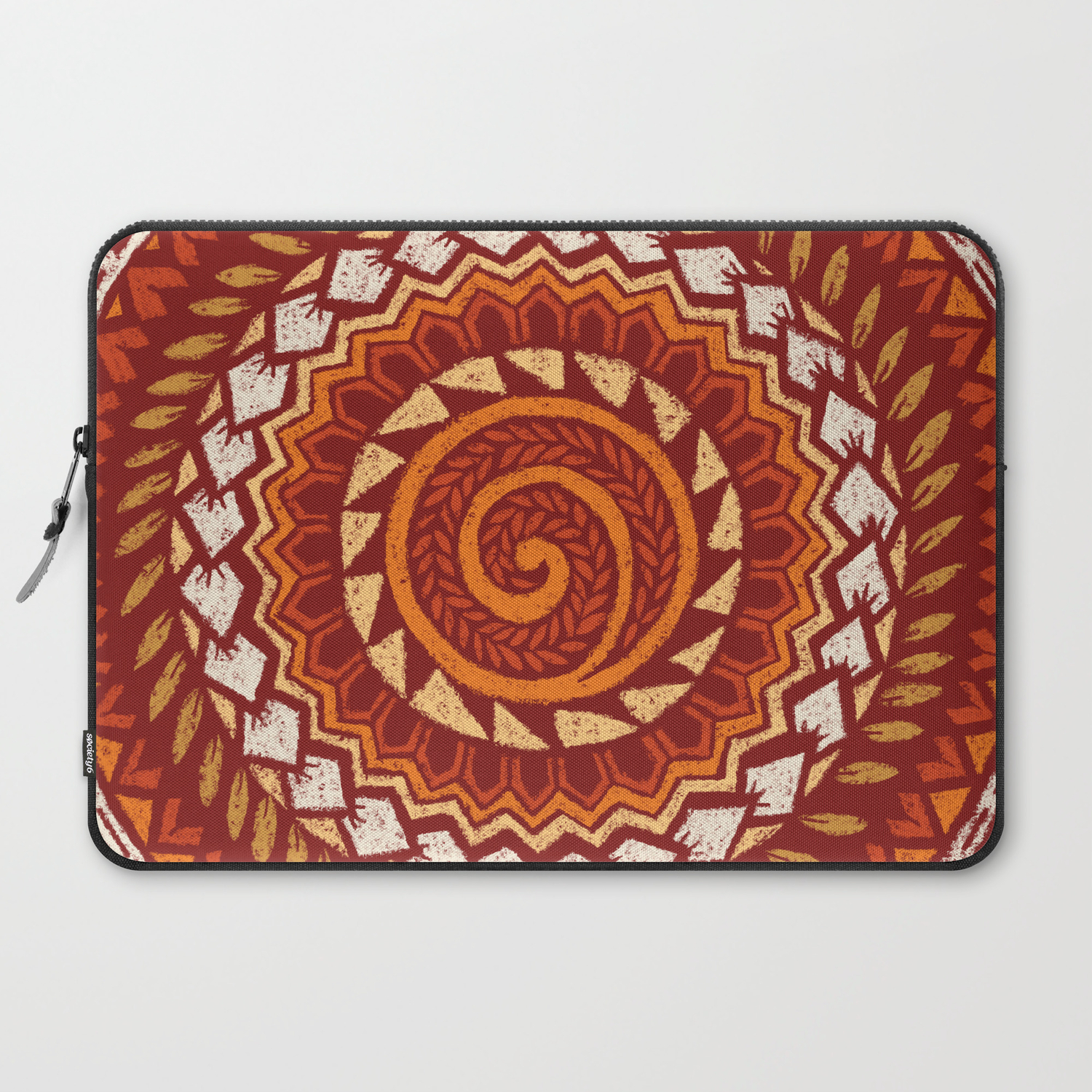 Retro Abstract 60s 70s Polynesian Tattoo Design Vintage Red Laptop