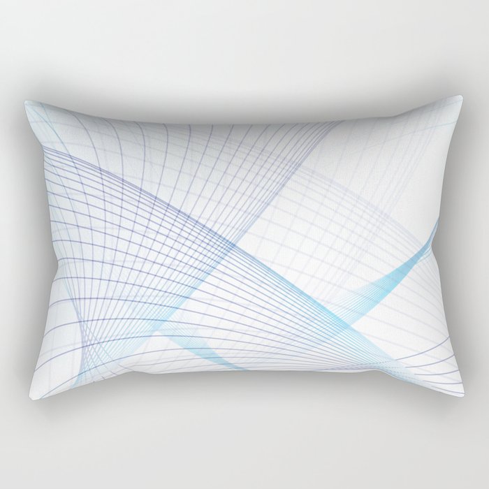 ADSTRACT BLUE CURVES. Rectangular Pillow