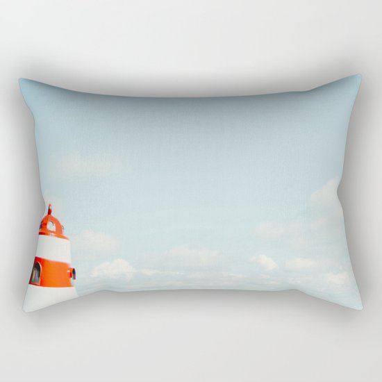 Red White Lighthouse Rectangular Pillow