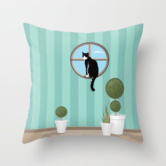 Outside / Inside Throw Pillow