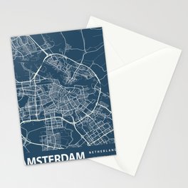 Amsterdam city cartography Stationery Card