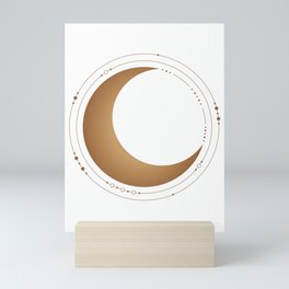 golden moon Mini Art Print