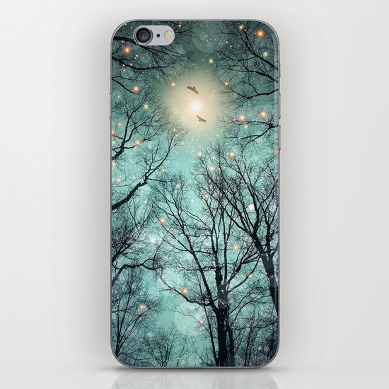 Nature Blazes Before Your Eyes (Mint Embers) iPhone & iPod Skin