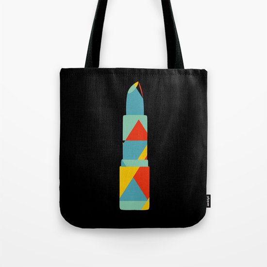 Lipstick Hues on Black Tote Bag