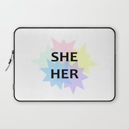 she/her pronouns Laptop Sleeve