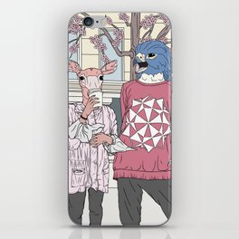 Deer and Falcon iPhone Skin