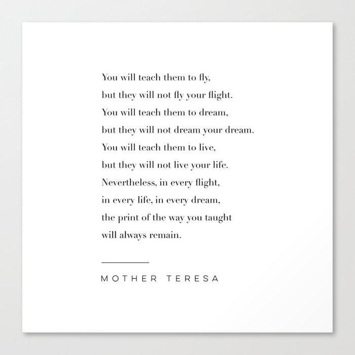 Mother Teresa Quote Canvas Print