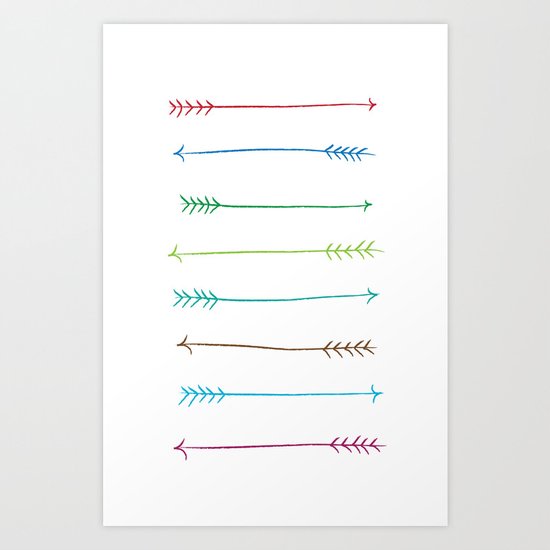 Colour Arrows Art Print