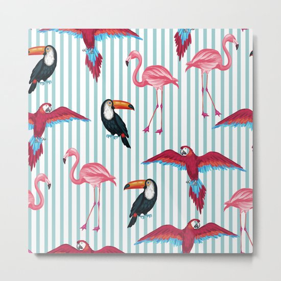 flamingo in tropic mood Metal Print