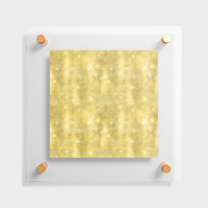 Glam Yellow Diamond Shimmer Glitter Floating Acrylic Print