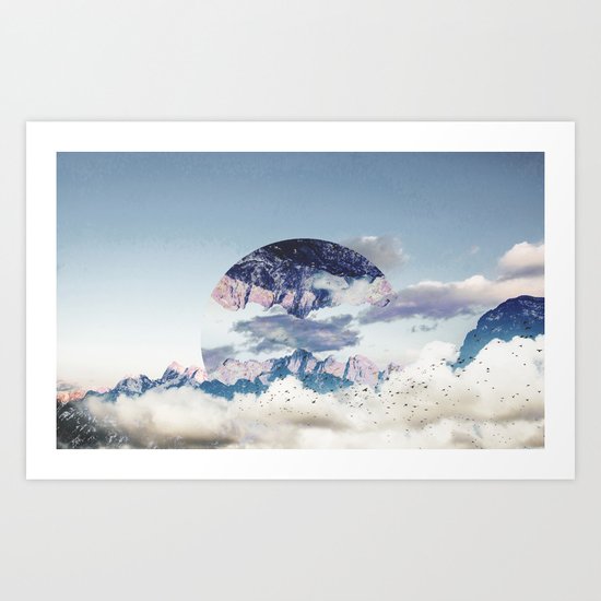 Abstract Mountains Art Print