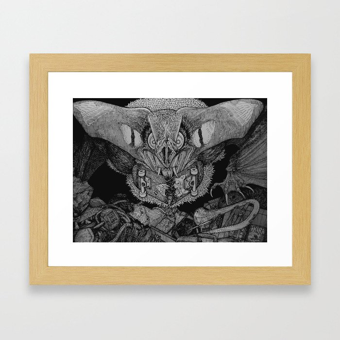 A Big Bat Framed Art Print