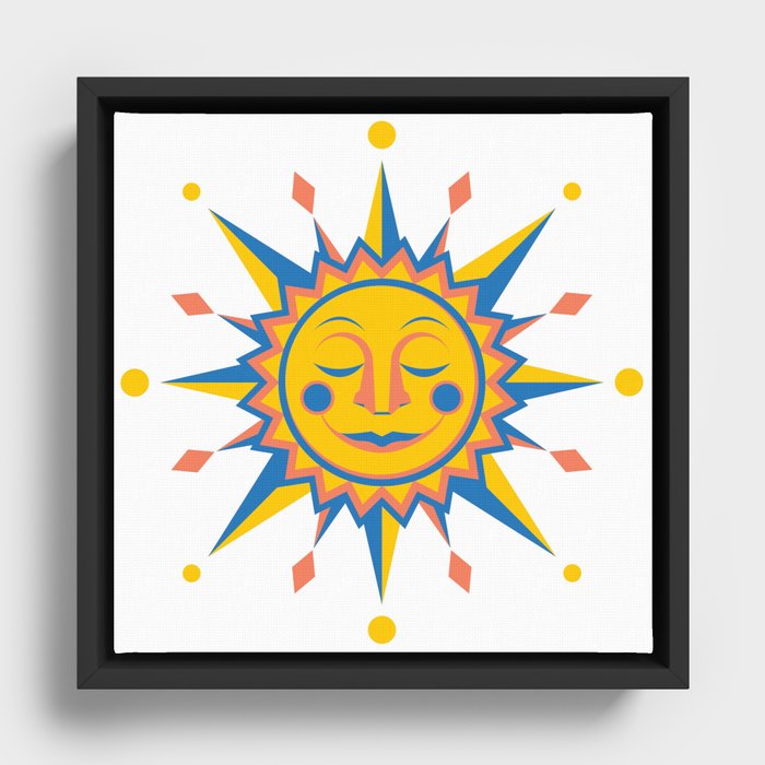 Summer's Joy Framed Canvas | Abstract, Nature, Graphic-design, Childrens