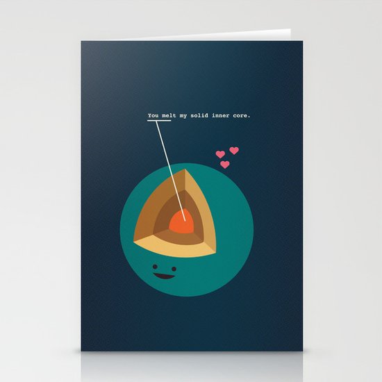 You Melt My Solid Inner Core Stationery Cards