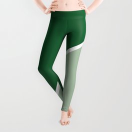 Forest Green and Sage Abstract Leggings