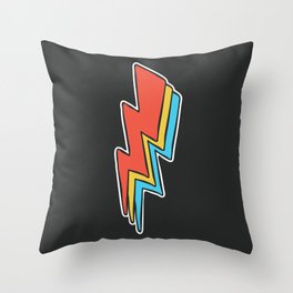 Rock Lightning Throw Pillow
