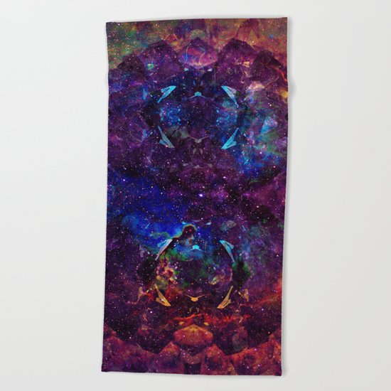 Rainbow Aura Quartz NebulÆ Beach Towel