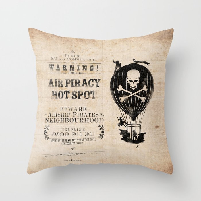 Air Pirate Hot Spot Throw Pillow