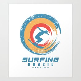 Brazil surfing Art Print