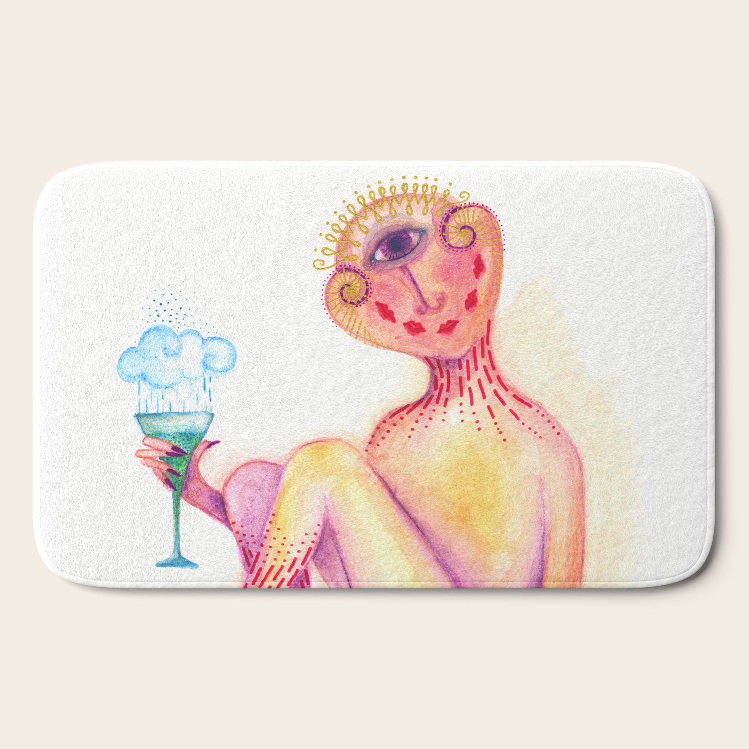 daemon who is much less speachless bath mat by nuanz society6 society6