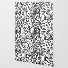 doodle art wallpaper for any decor