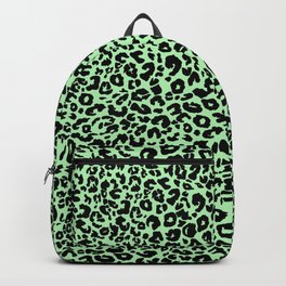 Leopard dot_neon green Backpack