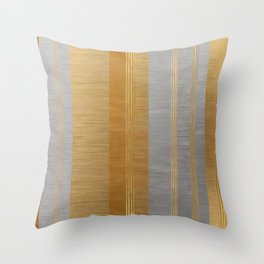 Linen Luxury Popular Silver Gold Texture Collection Throw Pillow