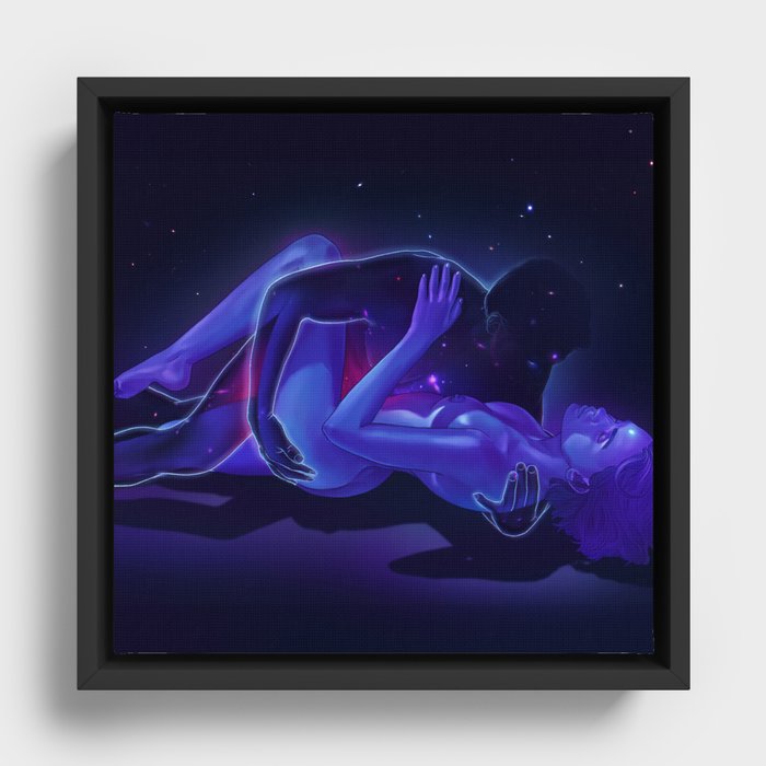 Cosmic Lovers 7 Framed Canvas