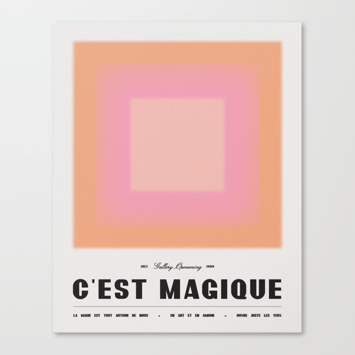 C'est Magique - Pink Canvas Print