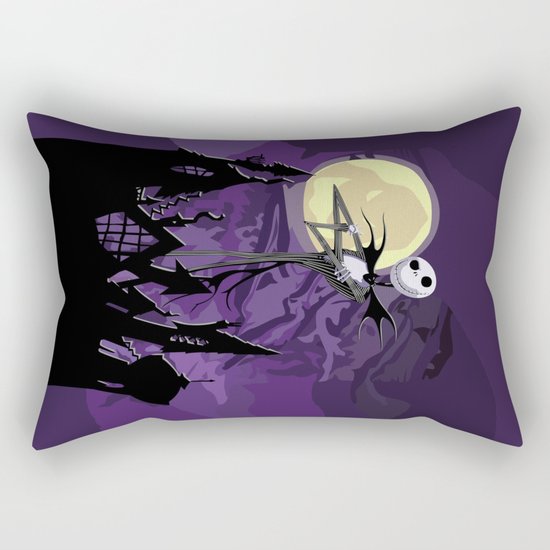 Halloween Purple Sky with jack skellington iPhone 4 4s 5 5c, ipod, ipad, pillow case tshirt and mugs Rectangular Pillow