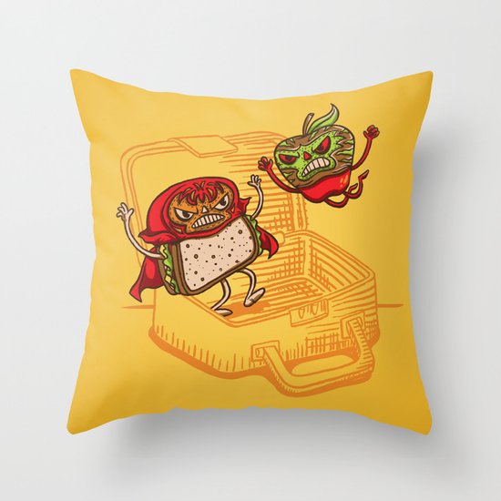 Lunchadores Throw Pillow
