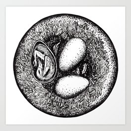 Chicken Nest Art Print