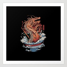 Ramen Dragon Art Print