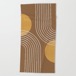 Sun Arch Double - Gold Brown Beach Towel