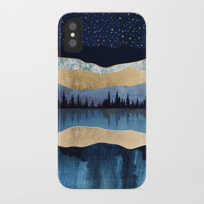 midnight lake iphone case