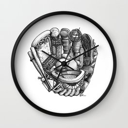 Baseball Glove Wall Clock | Black and White, Sports, Funny 
